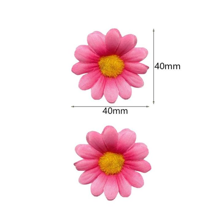 , 100 stuks, roze, kunstgerbera, , koppen, , madeliefjes, namaakbloemen, kleine bloemen voor bruiloft, feest, woondecoratie
