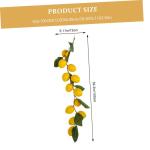 8 STK Simulation Zitronenrattan Sommerdekoration Sommergrüne Girlande Sommerkranz Vor Der Haustür Gelbe Girlande Szene Sommerliche Zitronengirlande Obstpflanzen Yellow Plastik