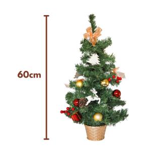 - Künstlicher Weihnachtsbaum 60cm Höhe, Mini Weihnachtsbaum, fertige Weihnachtsdeko, klein & geschmückt Weihnachten Deko
