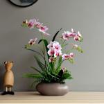 Kunstblumen Künstliche Orchideenblüten, natürliche Phalaenopsis-Orchideen, Bonsai-Fälschungspflanzen, Tischaufsätze zur Dekoration, Kunsttopf für jeden Anlass