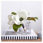 Kunstblumen Künstliche Magnolienblumen mit Vase, kleine künstliche Pflanzen im Innenbereich, Kunstpflanzen im Topf für Wohnkultur, Schlafzimmer, Badezimmer für jeden Anlass