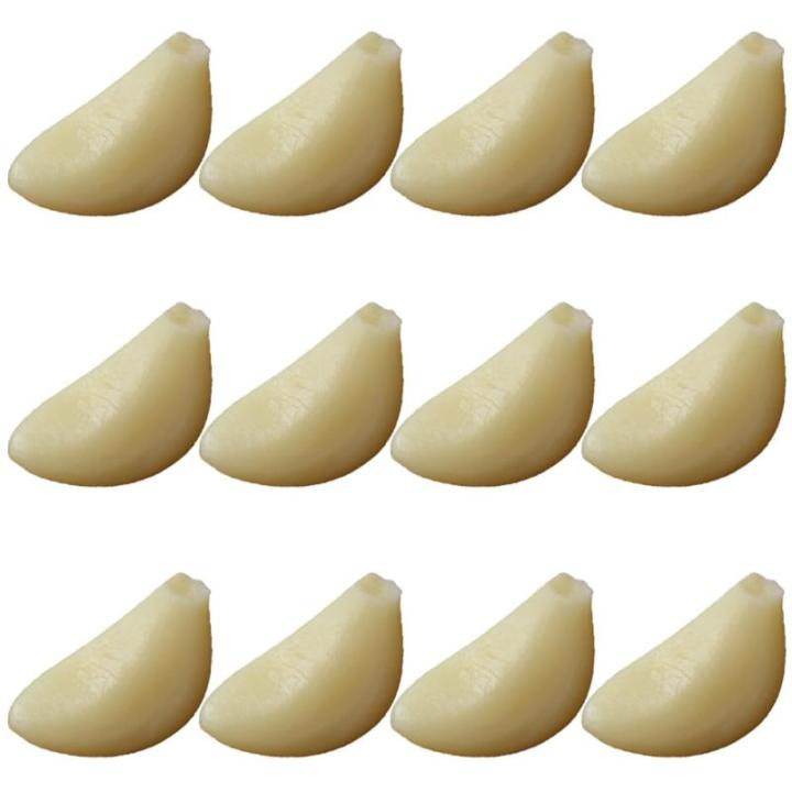 3 Sätze Simulierter Knoblauch Küchendekoartikel Simulierte Knoblauchzehen Nachgemachte Knoblauchflocken-Requisiten Simulation Gemüsedekor Gemüse-Foto-Requisite PVC 12 Stück * 