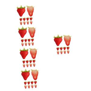 5 Sätze Künstliche Erdbeere Künstliche Früchte Zur Lebensechten Dekoration Gefälschte Erdbeere Gefälschtes Erdbeermodell Künstliche Früchte Ornament Falsches Obst PVC 10 St