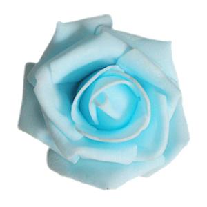 50 x schuimkoppen, bloemhoofden, kunstbloemen, bruidsboeket, huisdecoratie, rozen, lichtblauw
