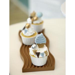 Künstlicher Bärenkuchen, gefälschtes Dessert, blau, Simulationsmodell, Fotografie-Requisiten, Schaufensterdekoration, 5