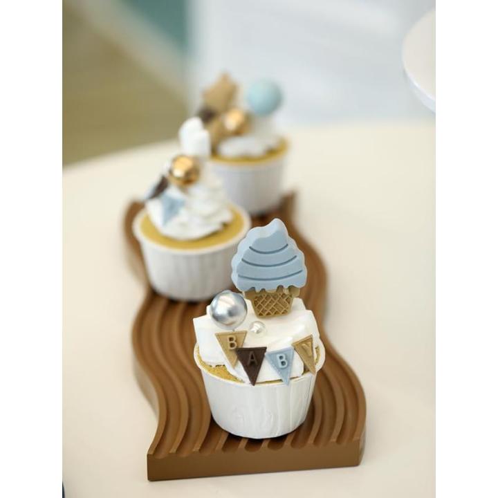 Künstlicher Bärenkuchen, gefälschtes Dessert, blau, Simulationsmodell, Fotografie-Requisiten, Schaufenster, Dekorationsständer
