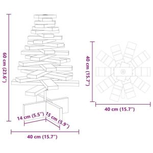 Weihnachtsbaum, Tannenbaum Holz zum Schmücken, Christbaum Holzbaum DIY Weihnachten Dekoration, Dekobaum Weihnachtsdeko, Weiß 60cm Massivholz Kiefer