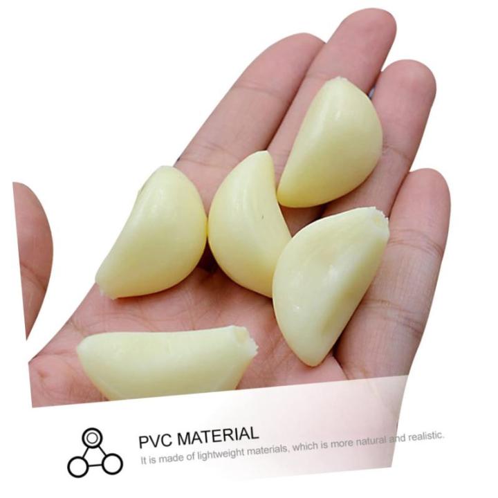 36 STK Simulierter Knoblauch Gefälschter Weißer Knoblauch Lebensechter Knoblauch Simulierte Knoblauchzehen Modell Knoblauchzehen Gefälschter Knoblauch Elefantenknoblauch PVC