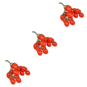 3st Simulierte Kleine Tomaten Kunstfruchtdekor Realistisch Obstverzierung Für Zu Hause Fotografie-Requisiten Lebensechte Gefälschte Kirschtomaten Heimdekoration Schaum