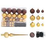 Künstlicher Halb-Weihnachtsbaum Beleuchtung Kugeln Grün 120 cmGün und Golden