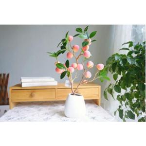 Kunstblumen Künstlicher Granatapfel, Pfirsich, Mandarinenbaum, Pflanzendekoration, Bonsai, Fensterbank, Dekoration, Hof, simulierte Pflanzen, Bonsai für Zuhause für jeden Anlass