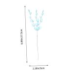 50 Stück Simulierte dreizackige Stoff für Kopfschmuck selber Machen Braut Kopfschmuck Artificial sztuczne kwiaty Blumenstiel mit Acrylperlen künstlicher Blumenstiel