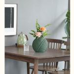 Kunstblumen Gefälschte Blumen in Keramikvase, blattförmige Vase, für Heimzimmer, Schreibtischdekoration, Hochzeit, Küche, Esszimmer, Partys, Dekorationen für jeden Anlass