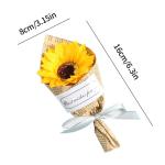 Seifenblumen Bouquet Künstliche ewige Sonnenblume Zeitung für Wohnzimmerdekoration, Seifenblumen gewickelt