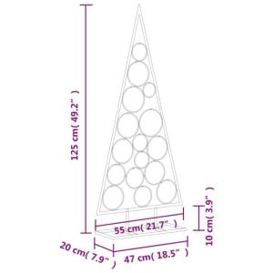 Metall Weihnachtsbaum für Dekorationen, Christbaum mit Ständer, Platzsparend DIY Dekoration, Weihnachtsschmuck Weihnachtsdeko, Schwarz 125cm