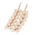 2 Sätze Künstlicher Knoblauch Künstliches Gemüse Lebensechter Weißer Knoblauch Knoblauchornament Knoblauchknolle Pflanzliches Dekor Simulation Knoblauch Zwiebel 2 Stück * 2