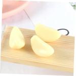 5 Sätze 5 Sets Künstlicher Knoblauch Gefälschtes Gemüse Gemüse Display Requisiten Küchendekoration Knoblauchflocken Modell Simulation Knoblauchflocken Dekor 12 Stück * 5