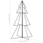 Weihnachtsbaum in Kegelform 160 LEDs Indoor & Outdoor 78x120 cm
