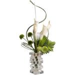 Kunstblumen Einfaches künstliches Blumenarrangement – ​​romantische Kunstpflanzen in Einer Glasvase für Wohnzimmer, Hotel und Heimdekoration für jeden Anlass