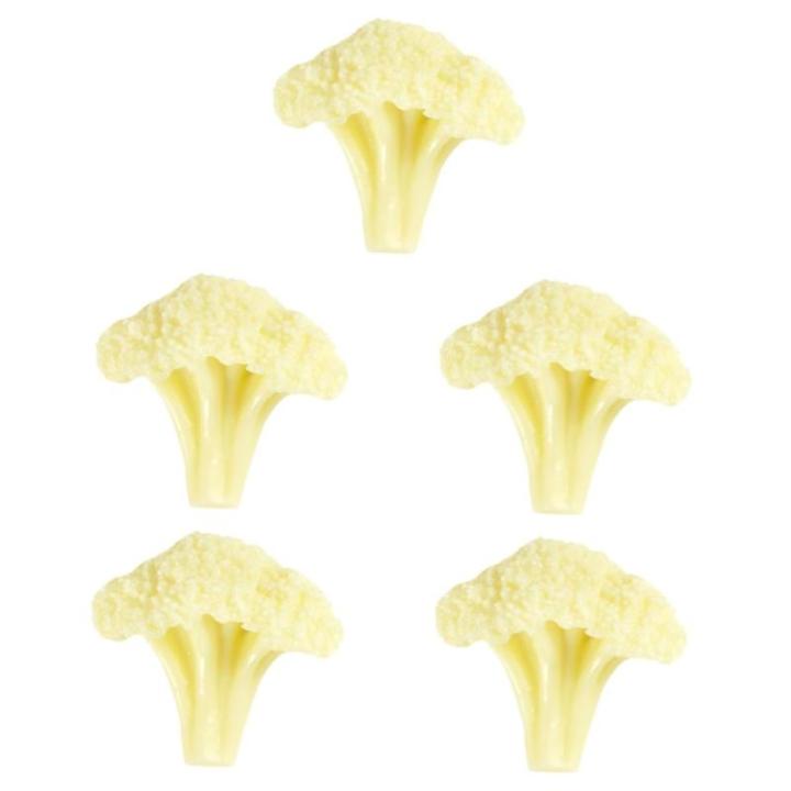 5 Teiliges Blumenkohl Modell Realistisches Spiel Lebensmittelsimulation Gemüse Brokkoli Spielzeug Lebensechtes Gemüse Gefälschte Salatsimulation Brokkolischeibe