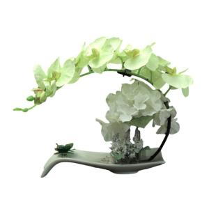 Kunstblumen Künstliche Phalaenopsis-Blumen-Arrangement, künstliche Blumen, Seiden-Orchideen-Blume, für Zuhause, Büro, Dekoration, Party, Hochzeit für jeden Anlass
