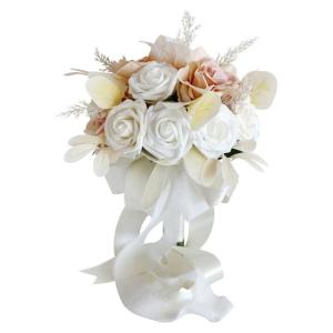Künstliche Rosen aus Seide, herrliche Blumensträuße für die Hochzeitsfeier, Braut, 12 Zoll, ausgefallenes Rosenthema