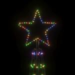 Led-kerstboom, dennenboom, lichtboom, kerstdecoratie, verlichting, buitenverlichting, lichtketting, outdoor, kegelvorm, meerkleurig, 3000 leds, 230 x 800 cm
