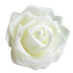 50 x schuimkoppen, bloemkoppen, kunstbloemen, bruidsboeket, huisdecoratie, rozen - crème
