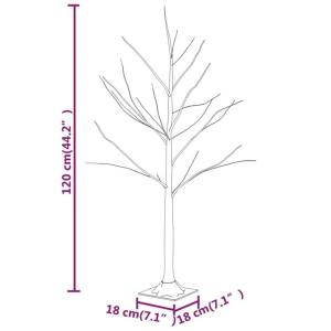 LED berkenboom warm wit 48 leds verlichte berkenboom lichtboom lichtboom kerstdecoratie verlichting decoratieve boom kunstboom 120cm