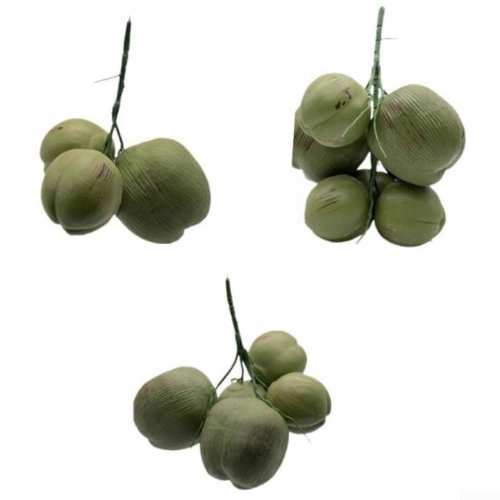 Künstliche Kokosnuss-/Obst- und Gemüse-Modelle, künstliche Kokosnuss, Bauernhaus-Dekoration, künstliche Obst-Requisiten (14 x 12 x 12 cm)