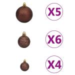 Künstlicher Weihnachtsbaum mit Beleuchtung & Kugeln mit LED Beleuchtung 150 cm Grün