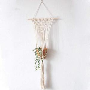 Handgemaakte Macramé Bedrijfshanger Bloem / Pot Hanger Pot Vak voor Wanddecoratie Count/Tuin Pothouder voor Planten (Kleur: DTC1018)