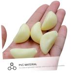 1 Satz Simulierter Knoblauch Realistische Knoblauchzehen Grüner Knoblauch Küchendekoartikel Simulierte Knoblauchzehen Gefälschtes Gemüse Simulierte Gemüsemodelle PVC 12st