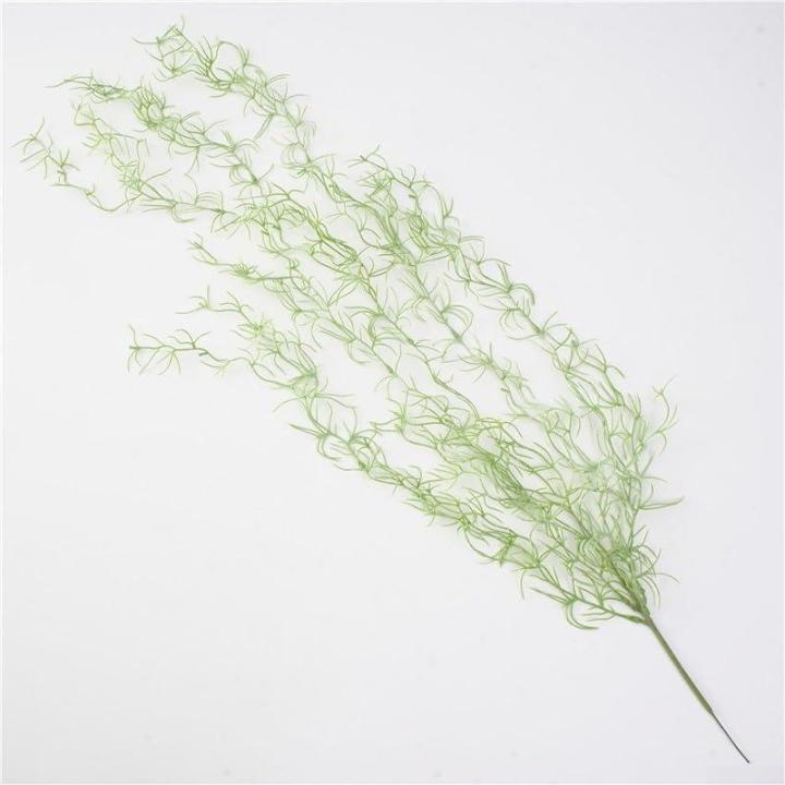Groene plant muur opknoping kunst, realistisch ontwerp, perfect voor woonkamer, salontafel, balkon, gemaakt van kunststof materiaal, 107 cm x 5 cm grootte, woondecoratie