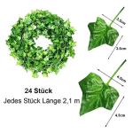 24 stuks kunstklimopslinger, nep 40 m klimopslinger voor kantoor, keuken, tuin, feest, wanddecoratie