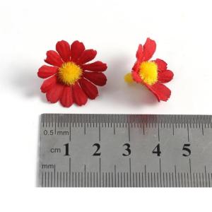 Kunstmadeliefjes, bloemkoppen, 50 stuks, , bloemkoppen, kleine bloemkoppen, decoratie, kleurrijke zijden bloemen voor bruiloft, feest, huis, doe-het-zelf knutselen, blauw, paars