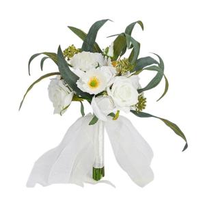 Hochzeitssträuße für die Braut, Brautjungfer, Handsträuße, künstliche Blumen zum Werfen, Zeremonie, Jahrestag, Brautparty-Dekorationen