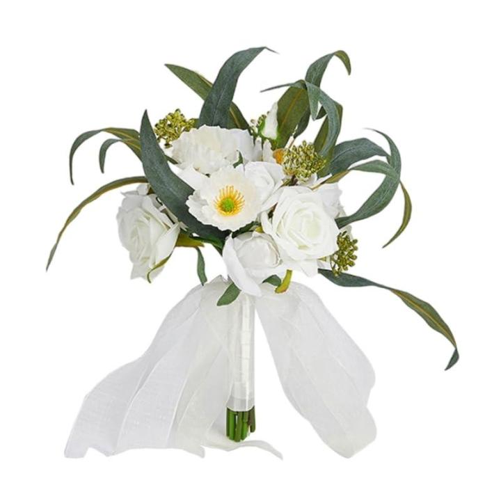 Hochzeitssträuße für die Braut, Brautjungfer, Handsträuße, künstliche Blumen zum Werfen, Zeremonie, Jahrestag, Brautparty-Dekorationen