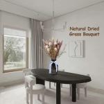 Pampas gedroogde bloemen, decoratie, natuur, 63 stuks, doe-het-zelf, gedroogde bloemen, boeket, ideaal voor boho, woonkamer, slaapkamer, vazen (LZGSGO-0103)
