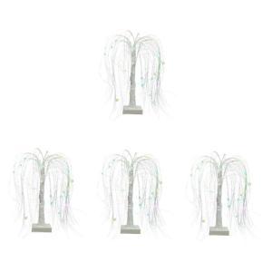 4 Sätze Dekorative Lichter led Tree Light Artificial Tree weihnachtliche tischplatte LED-Licht Baumlichter drinnen künstlicher Baum geführtes künstliches Baumlicht Baum erleuch