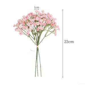 Künstliche Schleierkraut Seidenblumen, lebensechte Blüte, allergiefreundliches Geschenk (Rosa)