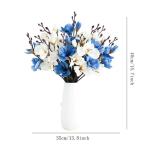Kunstblumen Künstliche Magnolienblume mit Vase, Hochzeitsdekoration, realistischer Seidenblumenstrauß für den Heimtisch, Blumengeschäft, 4 Farben für jeden Anlass