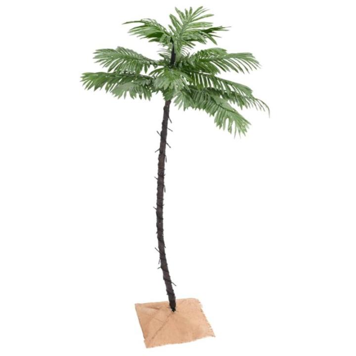 Künstliche Palme mit 88 LEDs Dekobaum Kunstbaum Deko für Weihnachten, Party, Hochzeit, Garten, Balkon Warmweiß 150 cm
