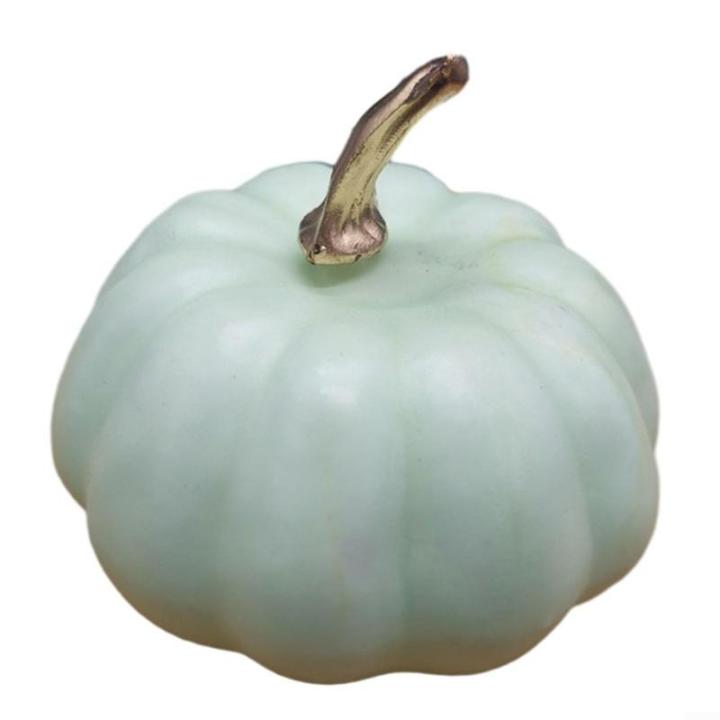 Künstlicher Jute-Kürbis für Thanksgiving-Dekoration, verschönern Sie mühelos die Herbstästhetik Ihres Hauses (hellgrau)