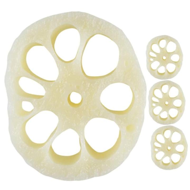 5 Sätze Modell Der Lotuswurzelscheibe Kinder Dekor Miniaturen Zum Basteln Mini-Food-Spielzeug Mini-hausdekoration Spielzeug Für Kinder Mini-dekor Gefälschte Scheibe PVC 4 Stück