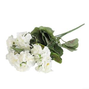 Gefälschte Geranien Blumen Kunstpflanze Blume Geranie Busch Blumen Künstliche Flora Pflanze Home Dekorative Accessoires Künstliche Pflanzen (Weiß)