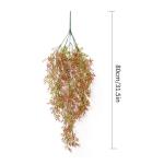 , 2 stuks, kunstklimopslinger, 80 cm, voor binnen en buiten, kunstbloemen voor muur en tuin (rood)