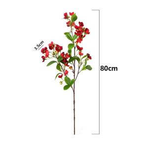Hortensie, künstliche Blume, einzelne künstliche Hortensie, Blumenstrauß, Blumenarrangement, Dekoration für Zuhause, DIY, Hochzeit, Tafelaufsatz (Rot)