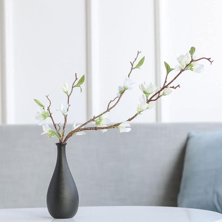 Kunstblumen Exquisite künstliche Blumen mit Keramikvase, künstliche Pflanze, Wohnaccessoires, Arrangement, Heimbüro, Partydekoration für jeden Anlass