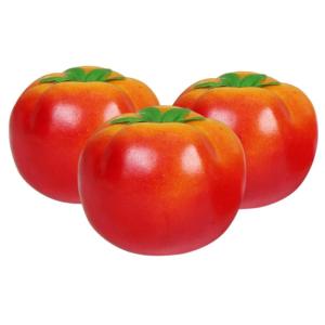 3 Stück Simuliertes Gemüse Tomaten Zum Dekorieren Von Lebensmitteln Zur Präsentation Gefälschte Tomatenfigur Gefälschte Gemüsetomate Fotoverzierung Heimtomaten Requisite